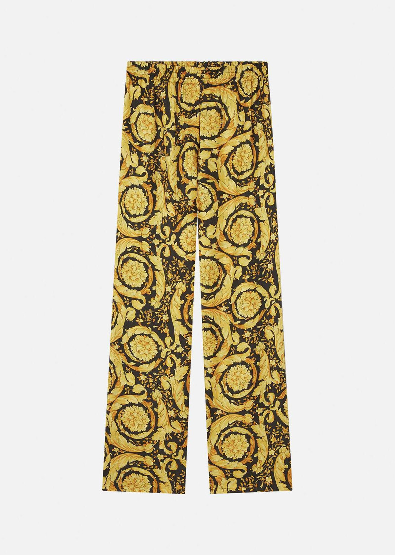 Barocco Print Silk Pyjama Bottoms 1