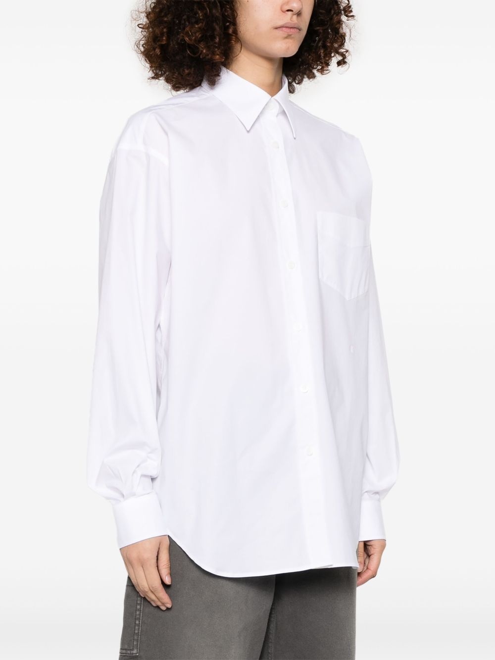 logo-embroidered shirt - 3
