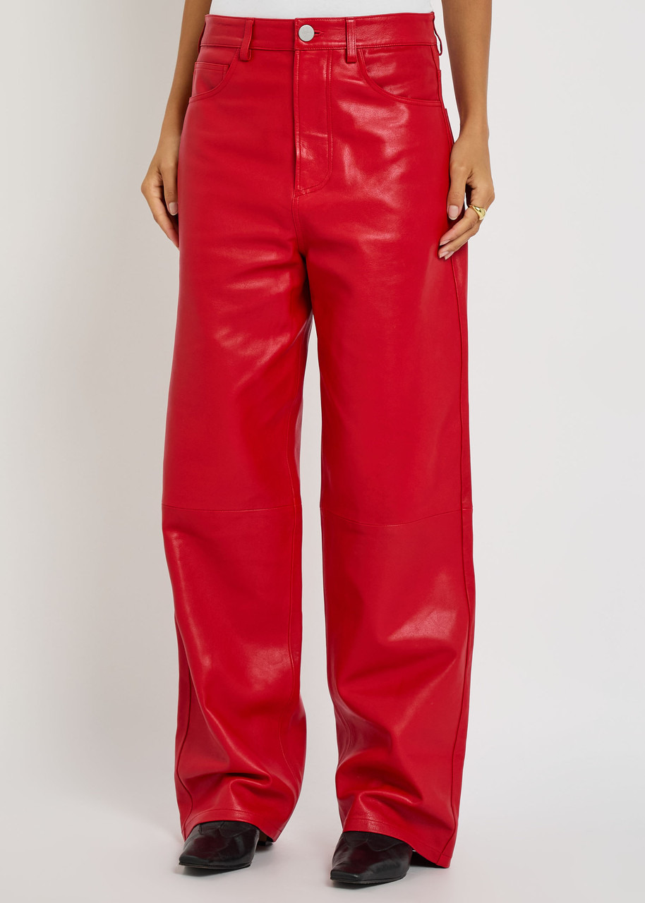 Rohe Wide-leg Leather Trousers - 2
