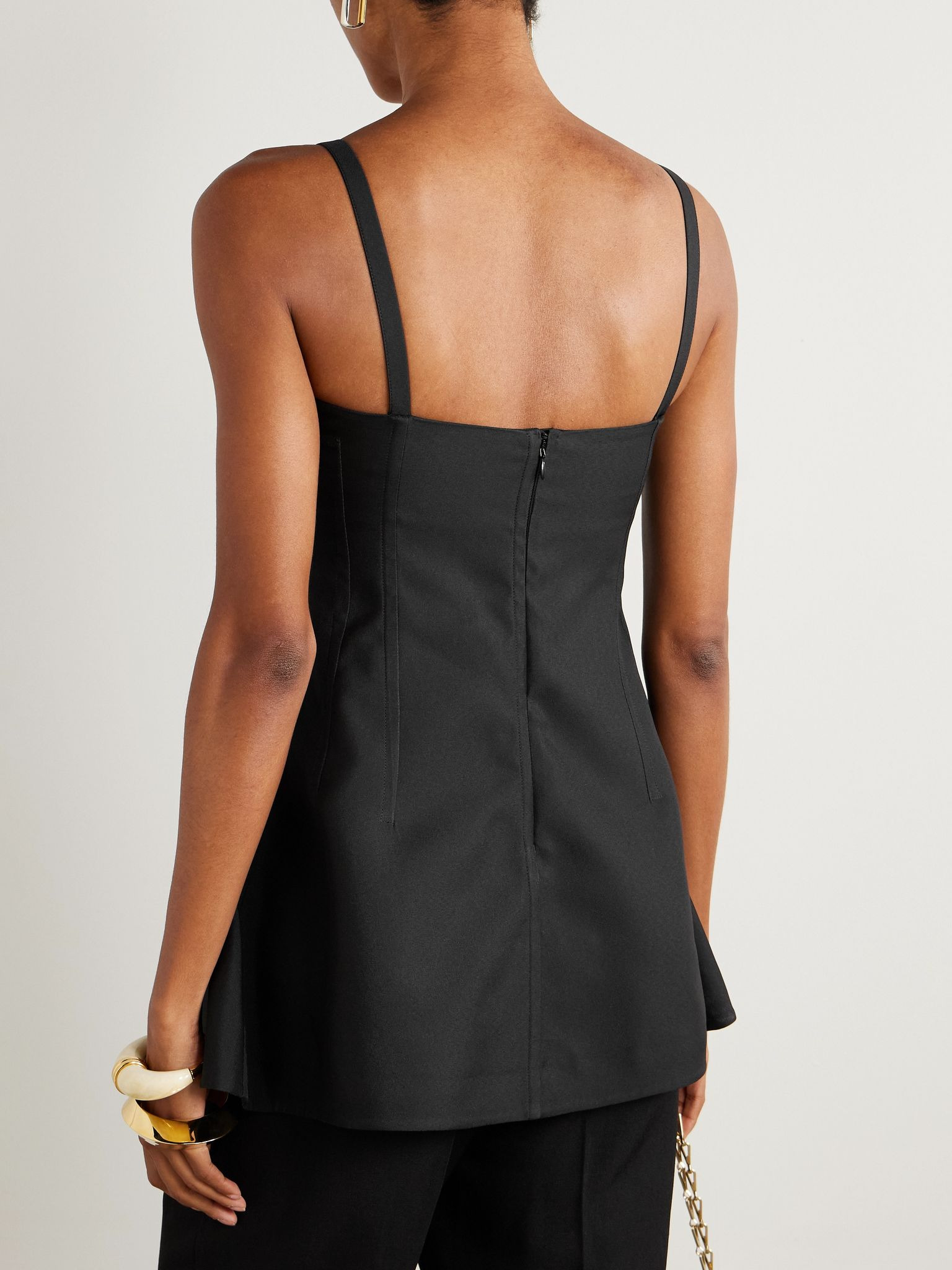 Poplin bustier top Black - 3