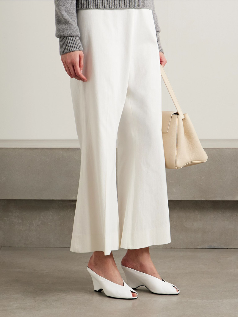 KHAITE Cloak leather mules White outlook