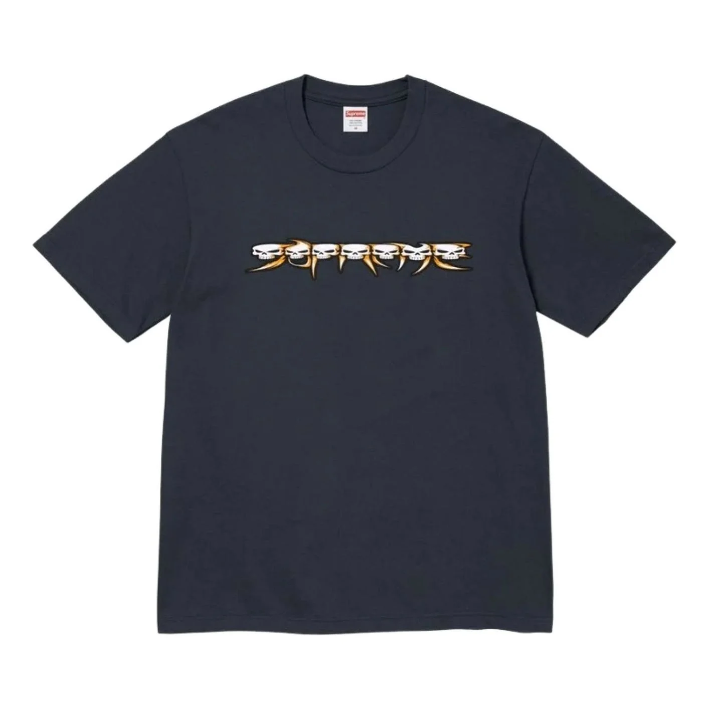 Supreme FW26 Skulls Spellout T-Shirt 'Navy' SUP-FW26-004-NVY - 1