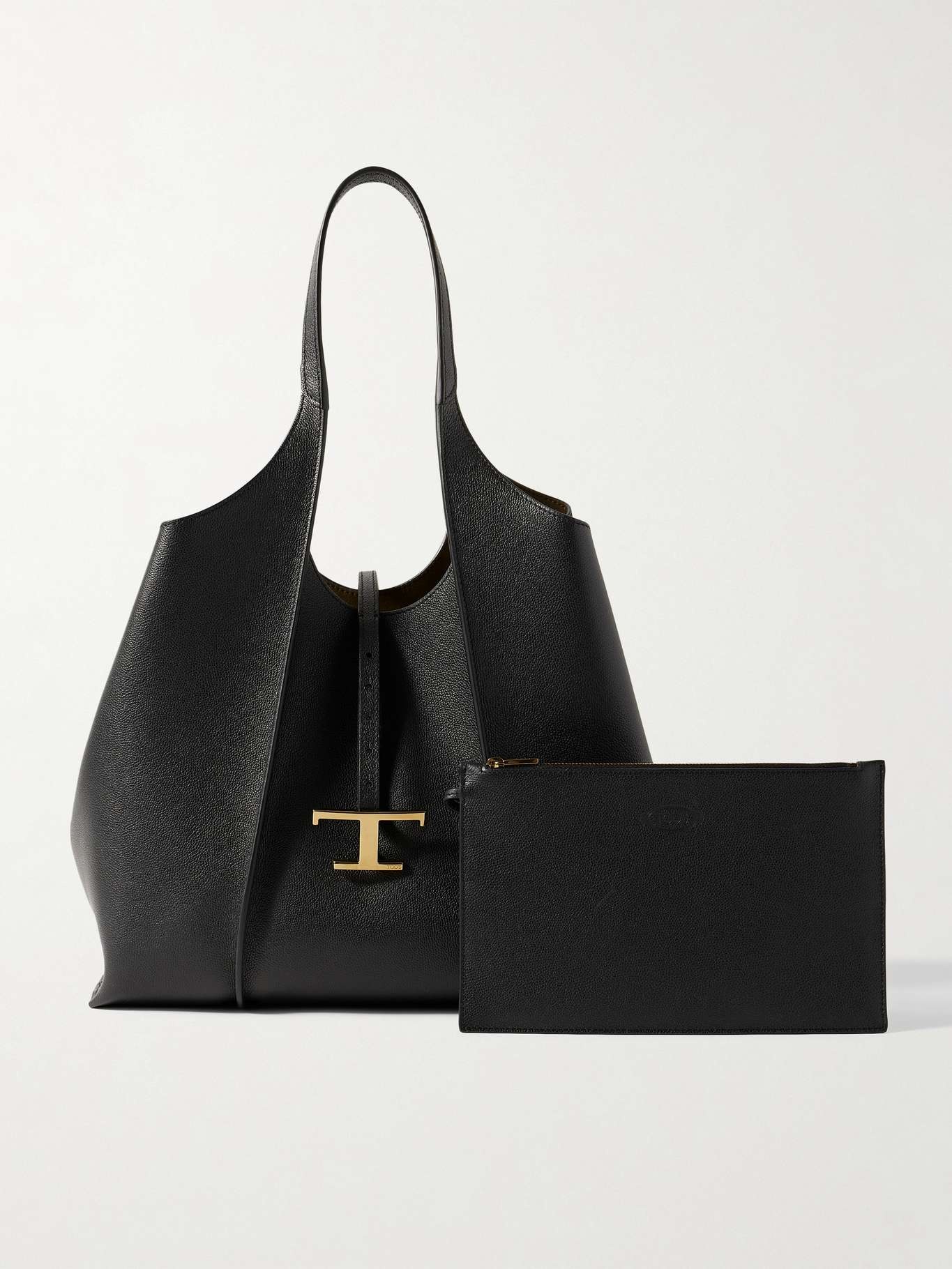 Large textured-leather shoulder bag - 6