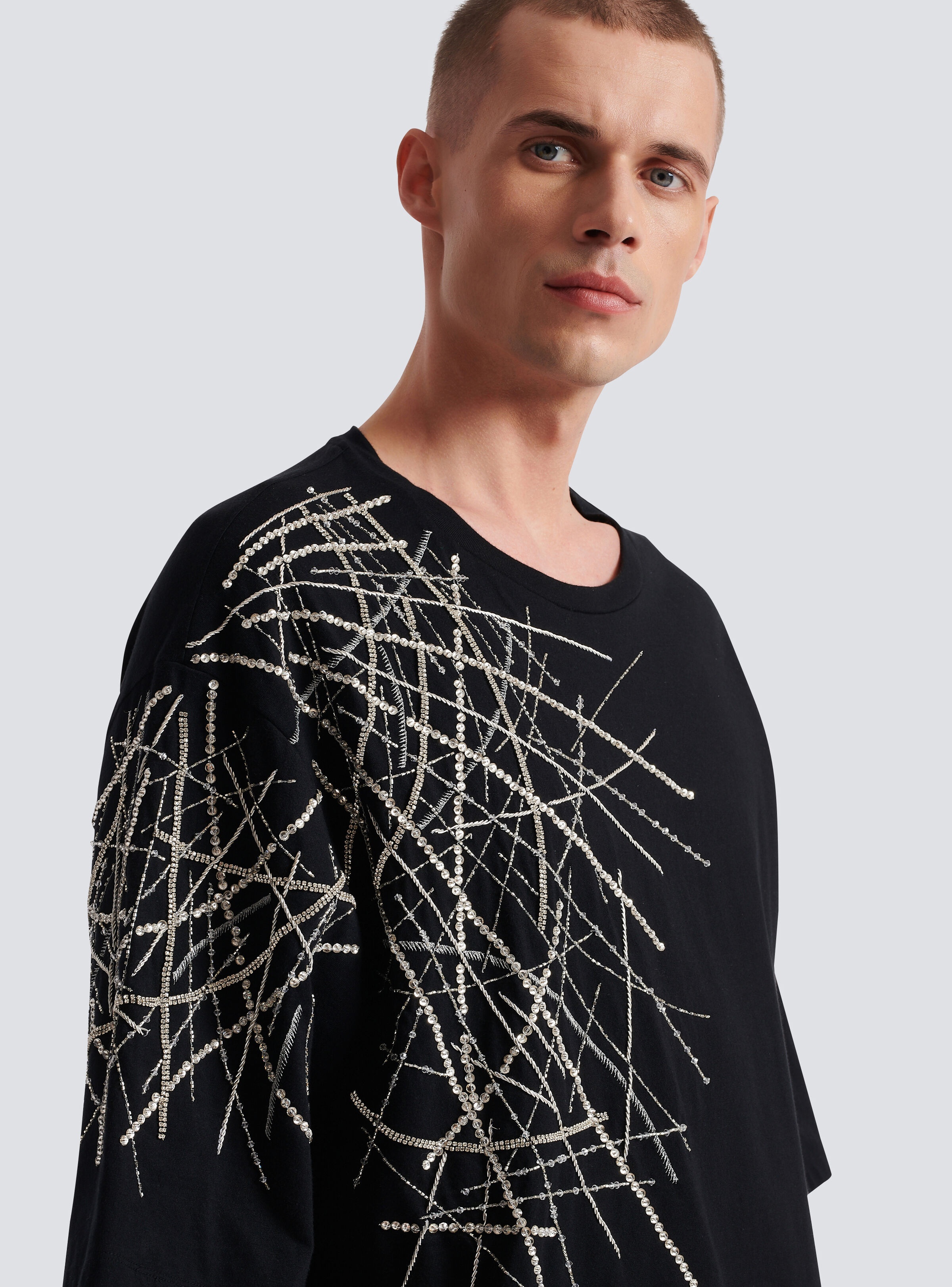 Embroidered jersey T-shirt - 6