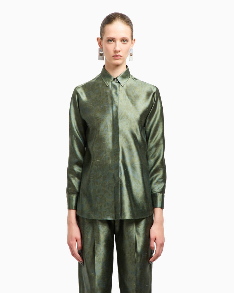 GIORGIO ARMANI SHIRT IN PRINTED SILK SHANTUNG outlook