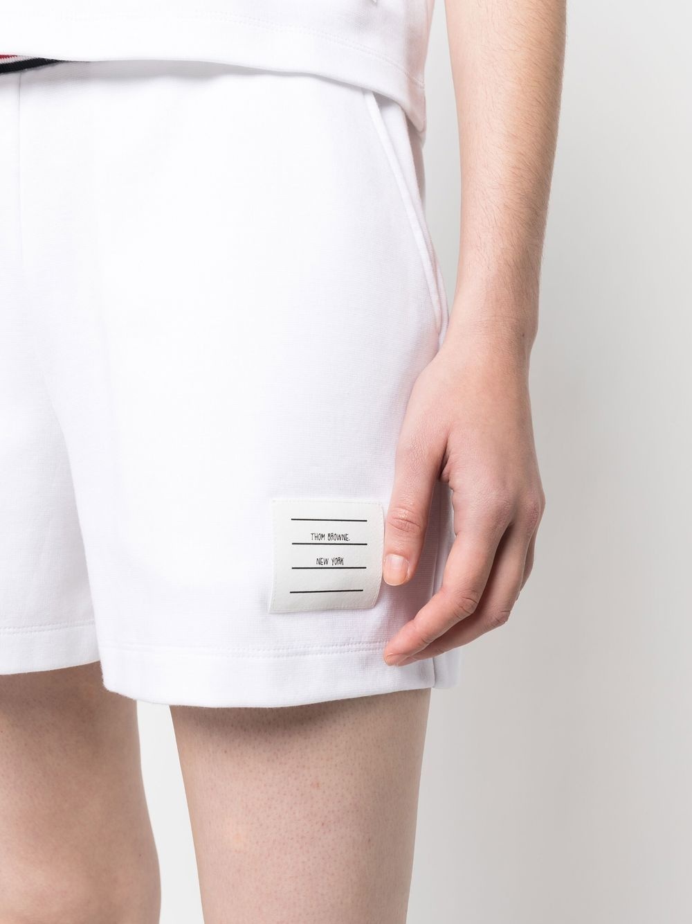 logo-patch sweat shorts - 5