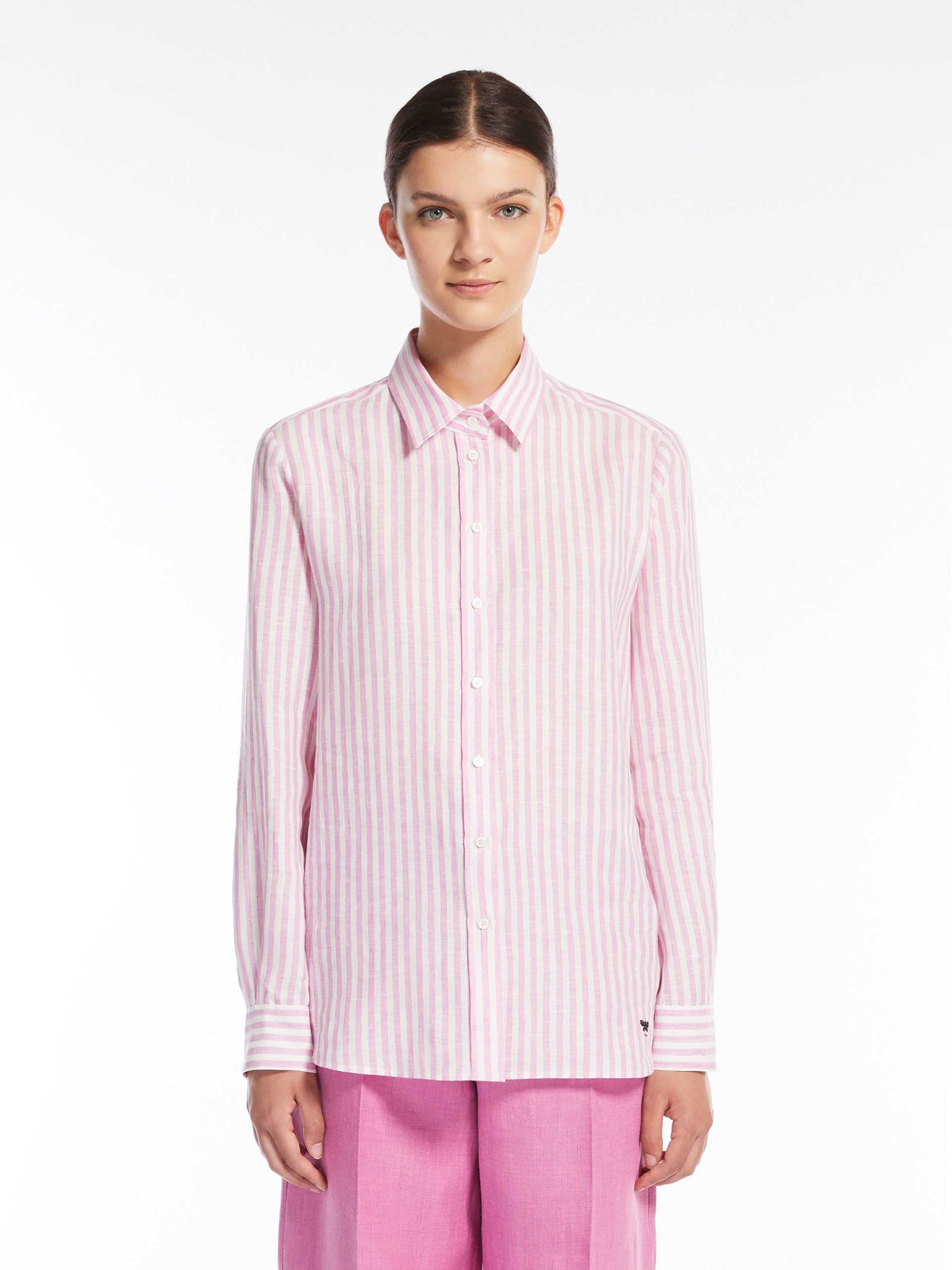 JOSEF Striped linen shirt - 3