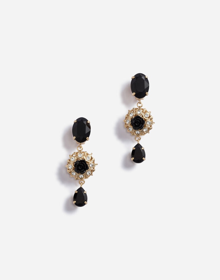 Drop earrings with decorative details - 1