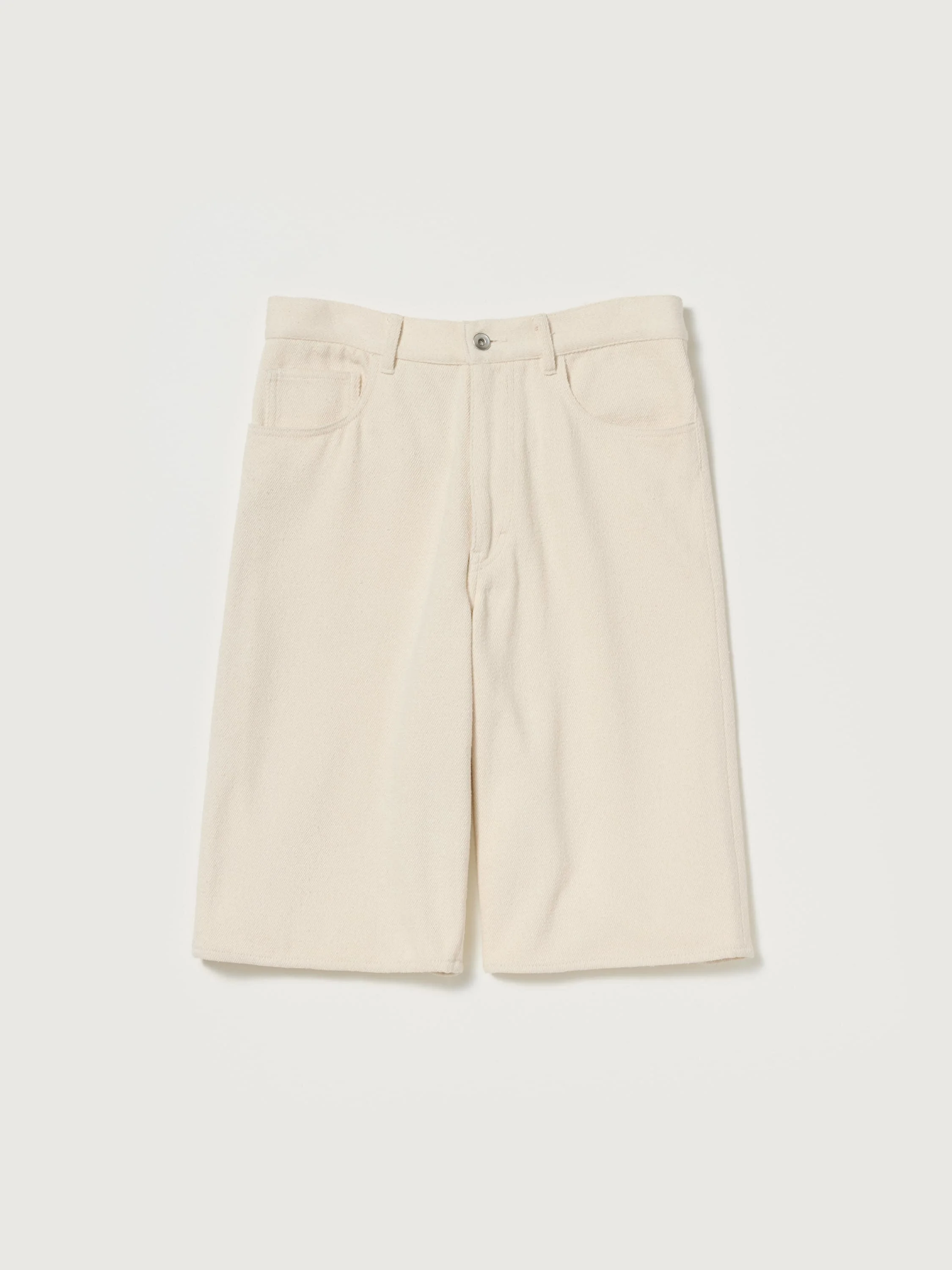 SILK NEP DENIM 5P WIDE SHORTS - 1