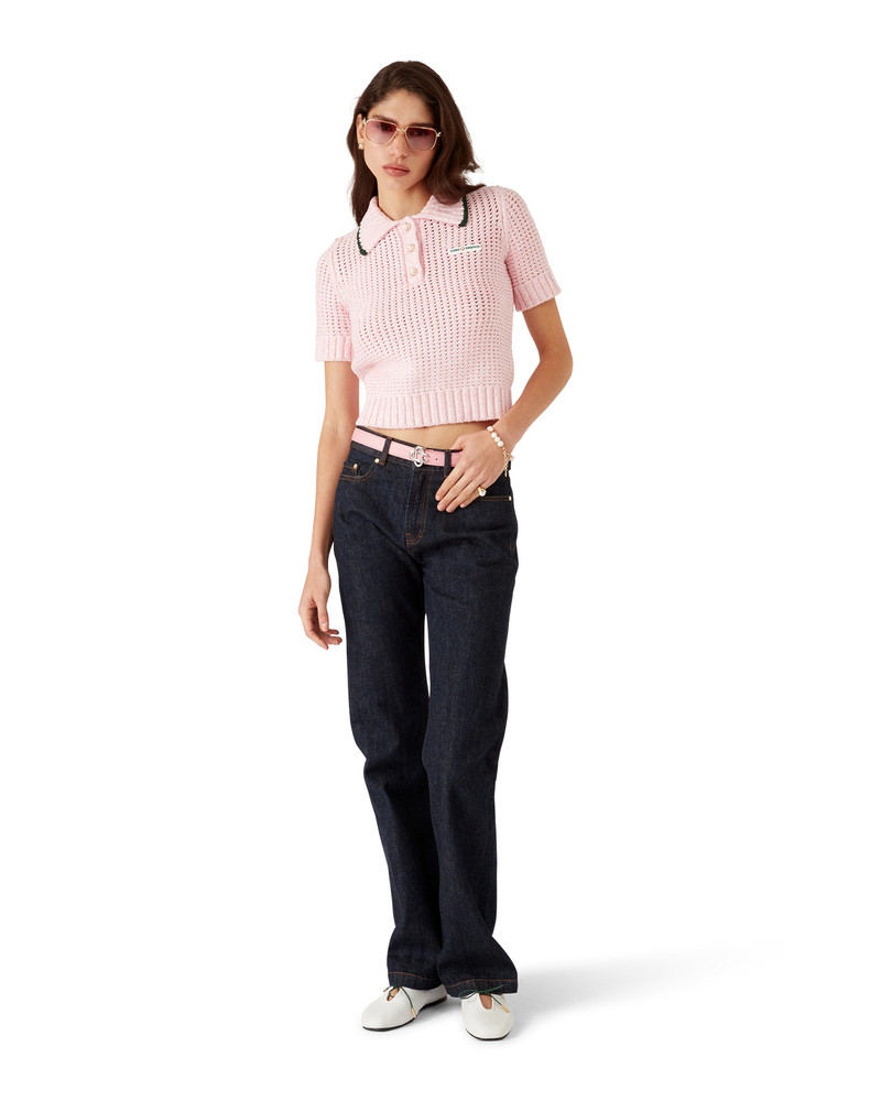 CASABLANCA Cotton Mouliné Polo Shirt outlook