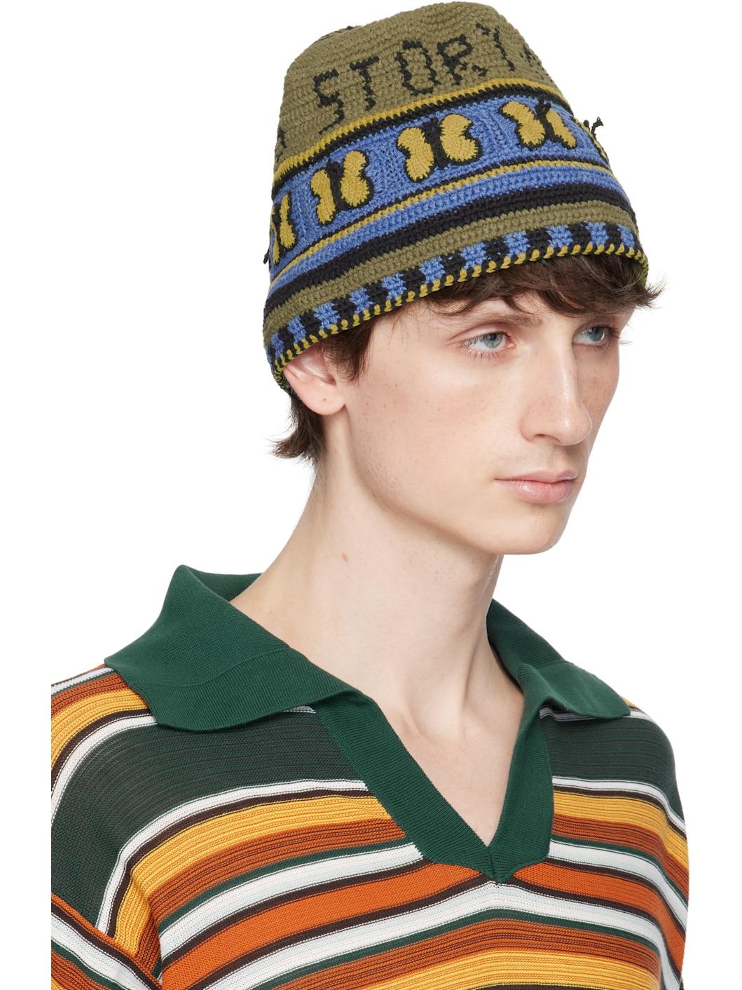Khaki & Blue Brew Bucket Hat - 2