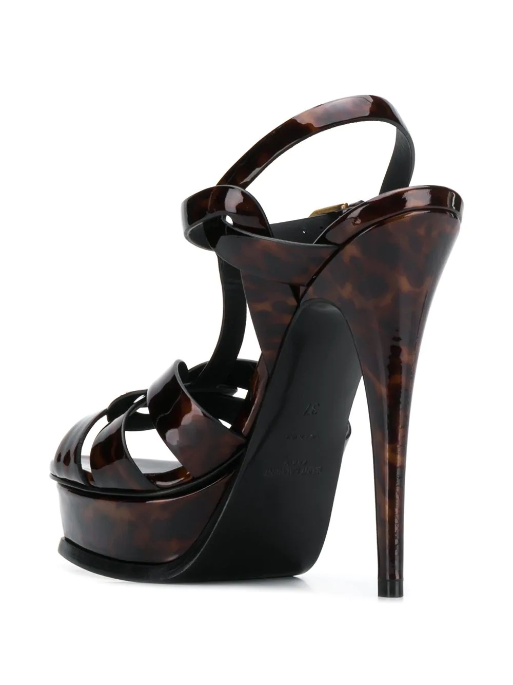 tortoiseshell print 150mm sandal - 3