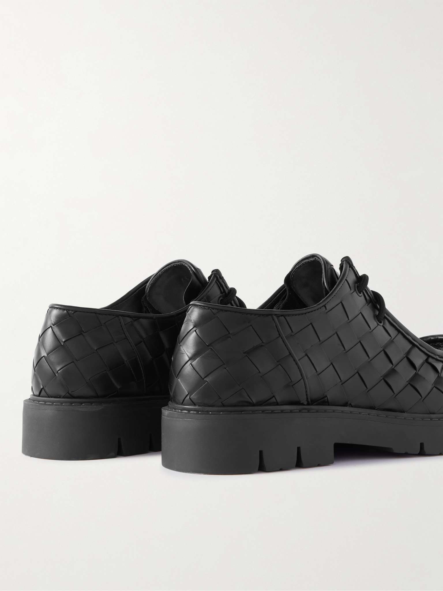 Intrecciato Leather Derby Shoes - 5