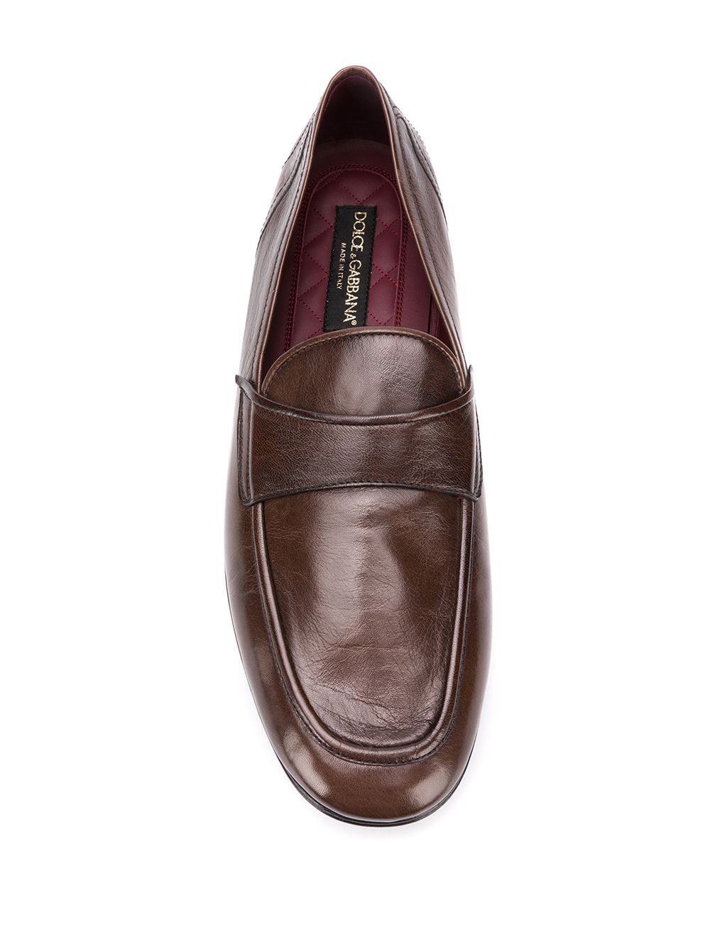 leather slip-on loafers - 4