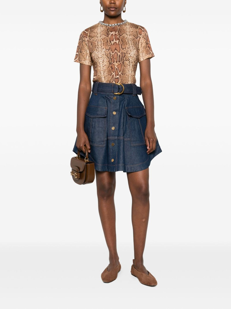 Zimmermann embellished snake-print T-shirt outlook