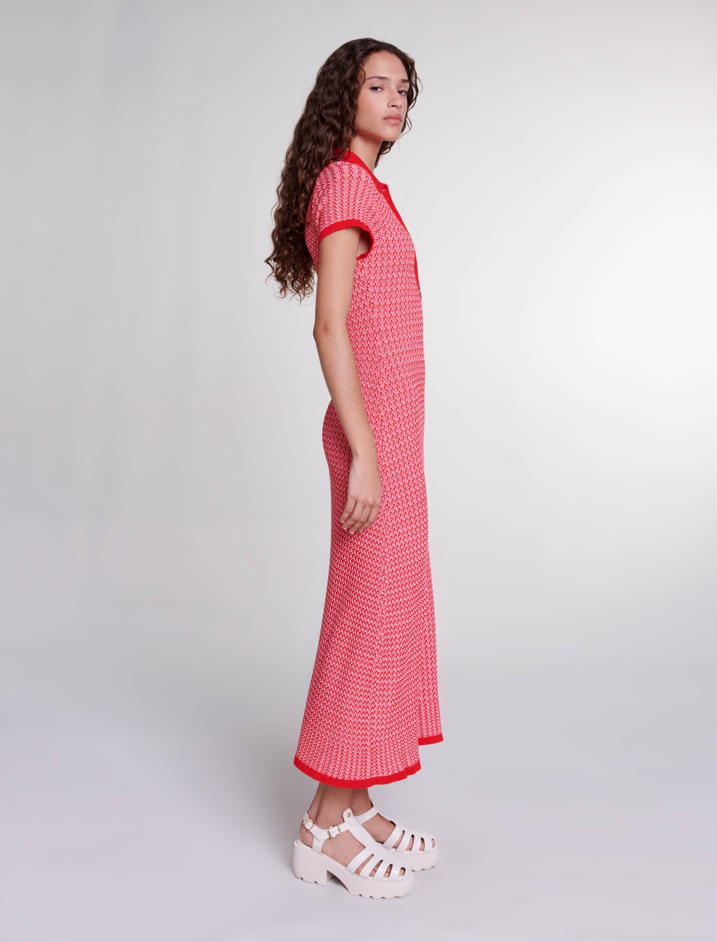 Herringbone knit maxi dress - 3