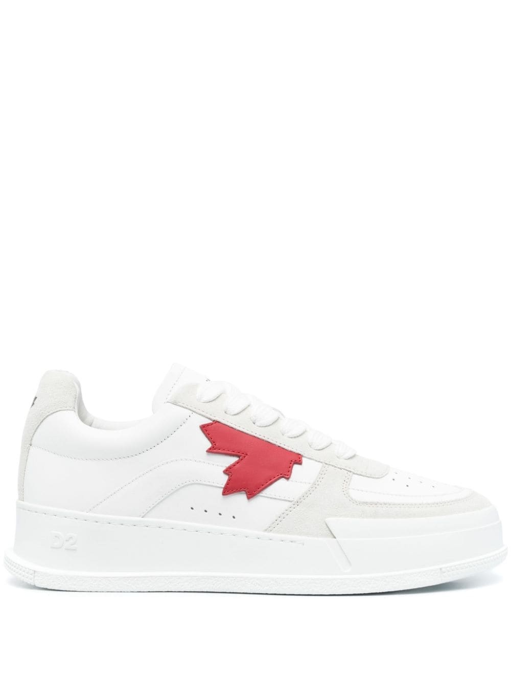 logo-patch lace-up sneakers - 1