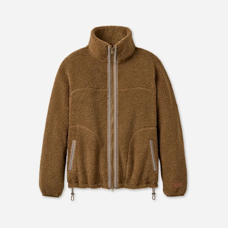 ® Men's ®braid Full-Zip Jacket Tops in Coffee Grounds - 1
