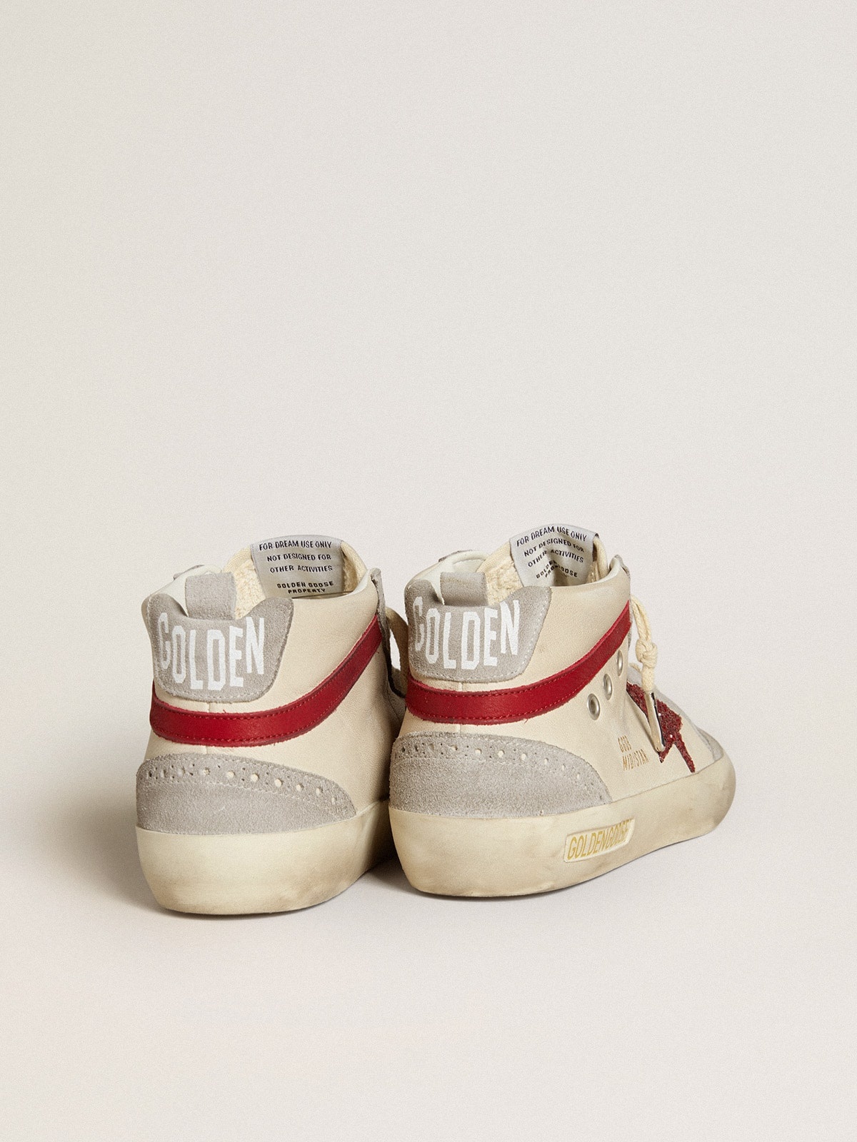 Women’s Mid Star in leather with glitter star and red nubuck flash - 4