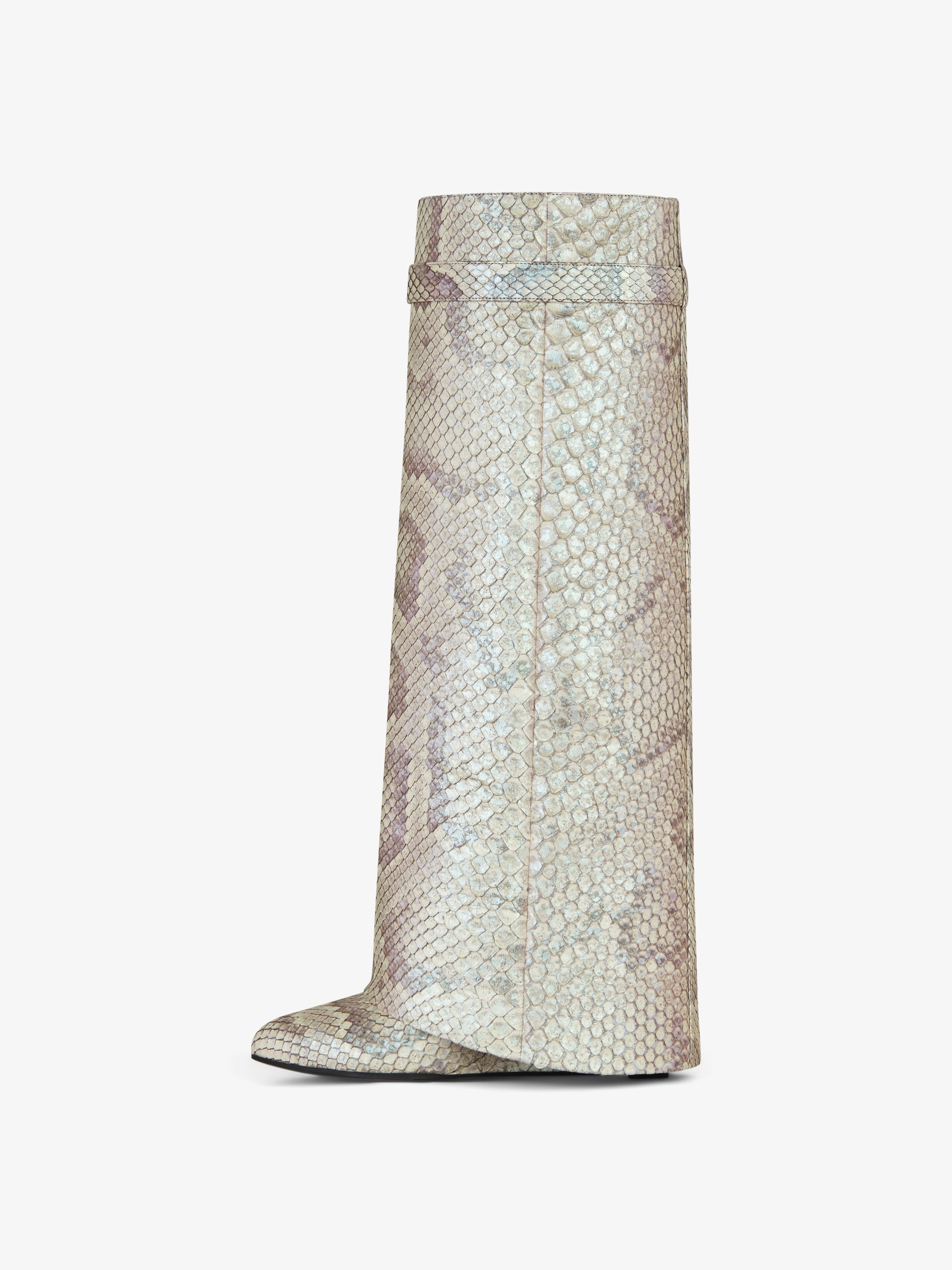 SHARK LOCK BOOTS IN PYTHON WITH PEARL EFFECT - 5