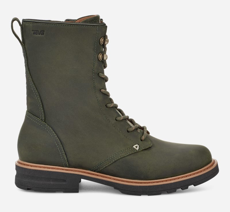 Women's Rowena Lace Boot in Olivine 1