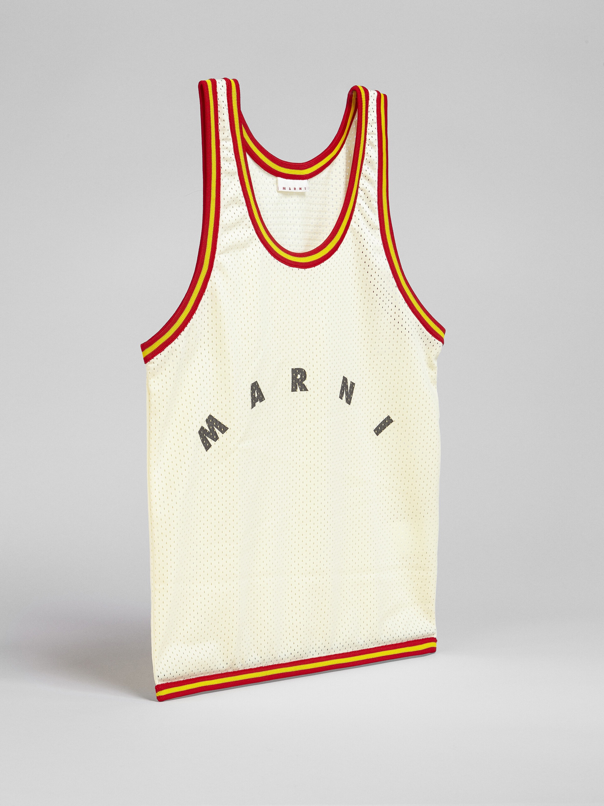 WHITE BASKET TANK TOP SHOPPING BAG IN TECH FABRIC - 3