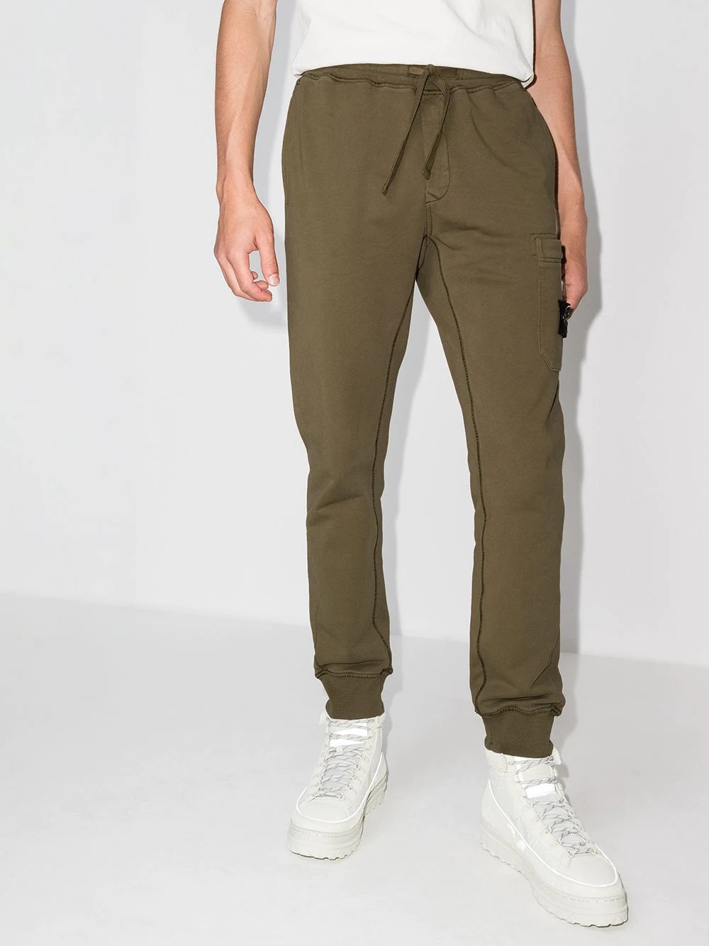 garment-dyed track pants - 2