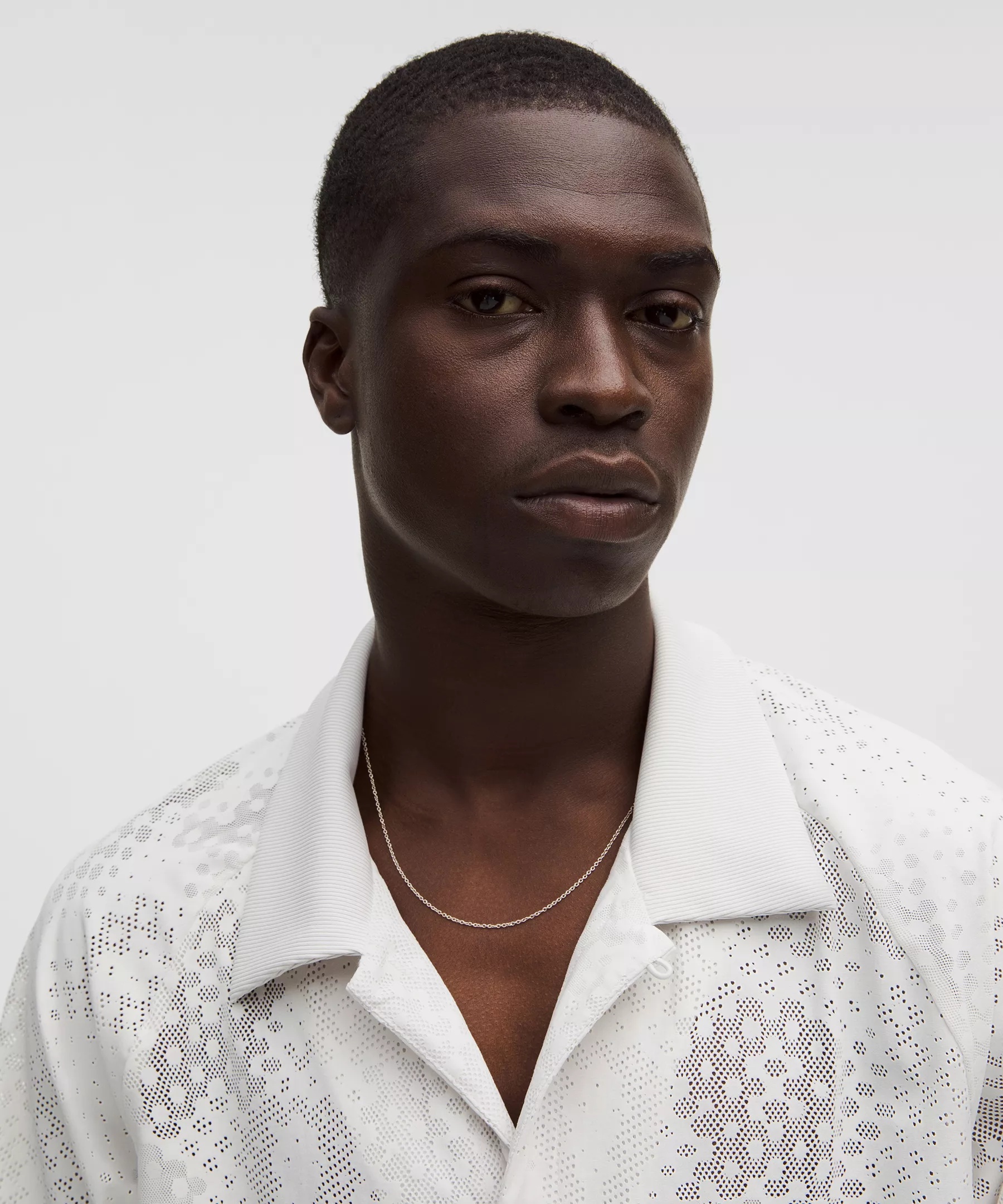 Men's Jacquard-Mesh Short-Sleeve Shirt *SLNSH Collection - 4