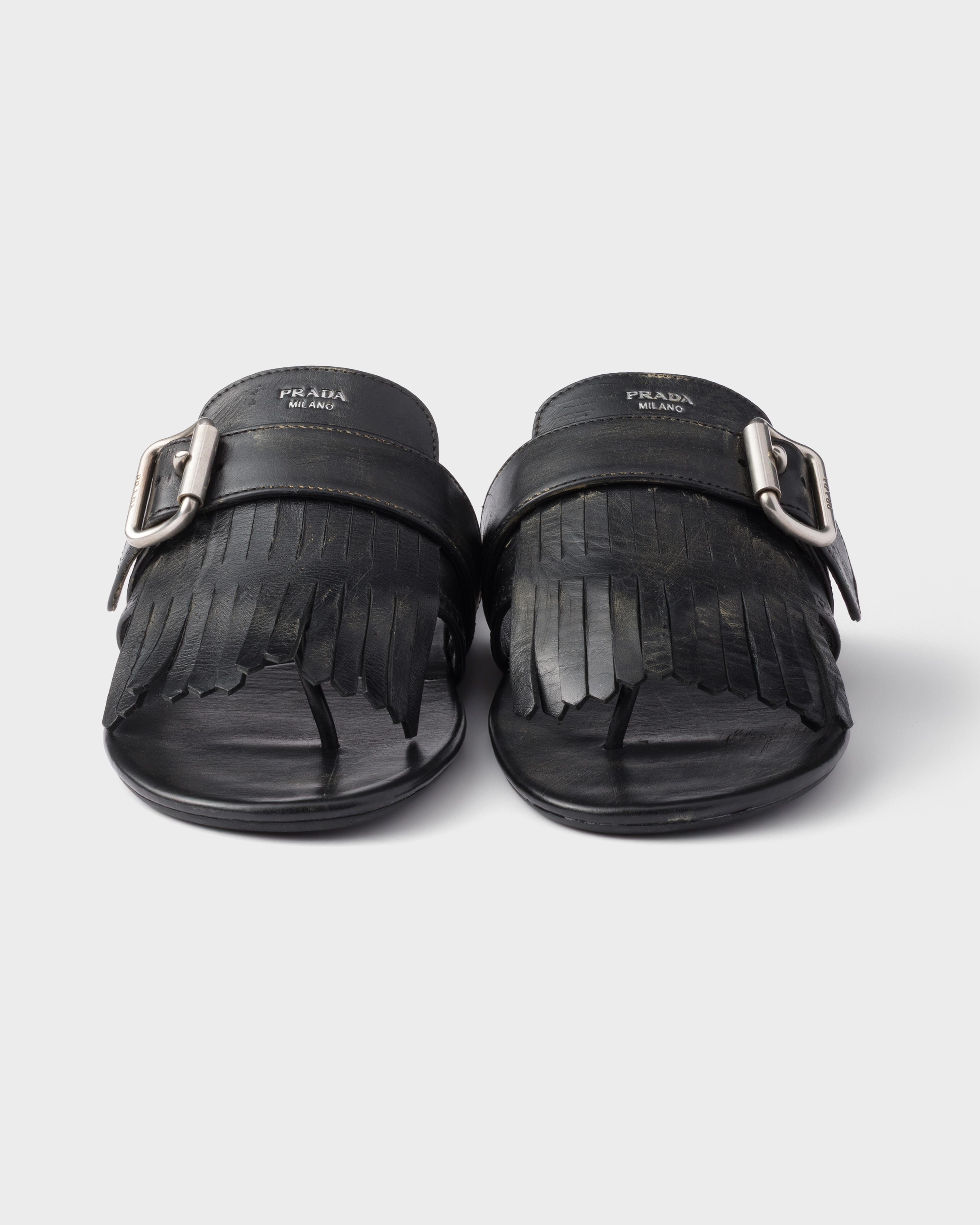 Shuffle leather thong sandals - 6
