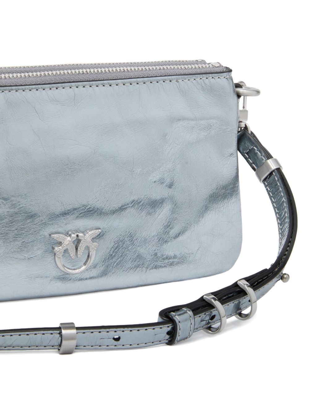 metallic double-zip cross body bag - 3