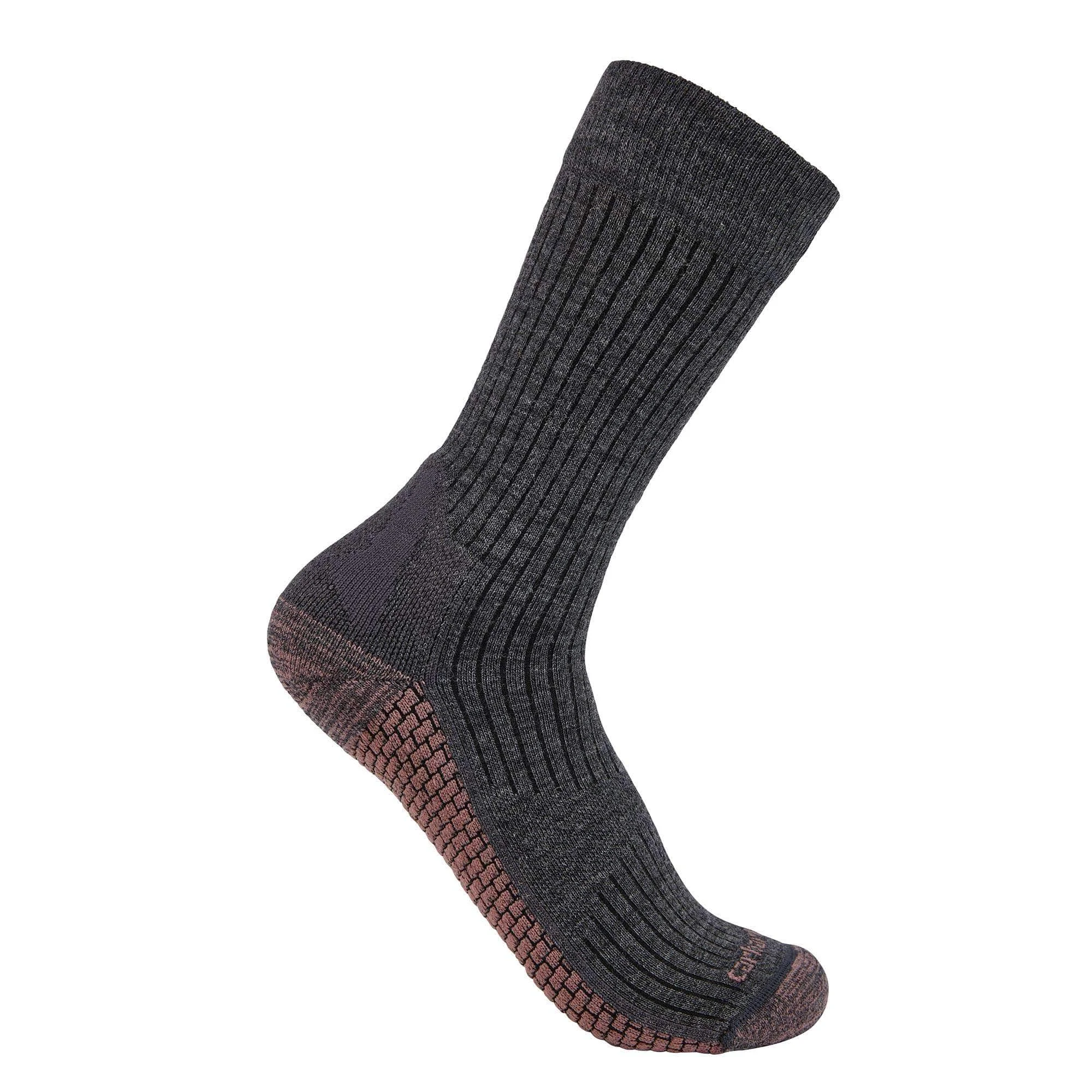 Women's Carhartt Force® Grid Midweight Merino Wool Blend Crew Sock - 1
