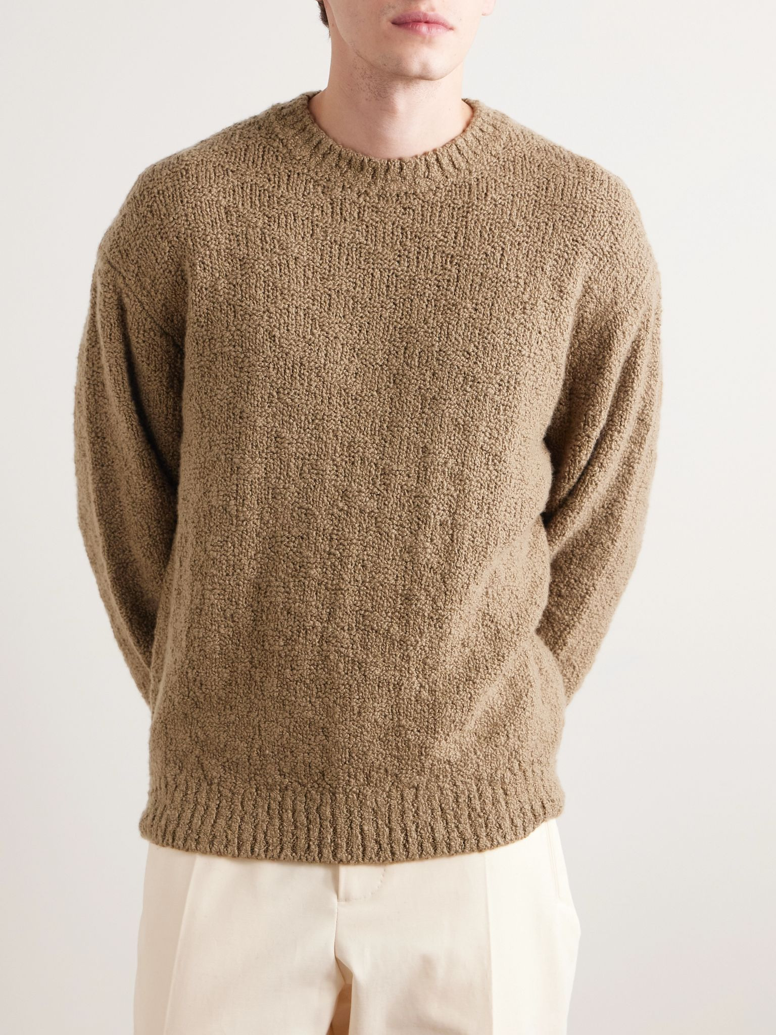 Folecchio Cashmere and Silk-Blend Sweater Brown - 3