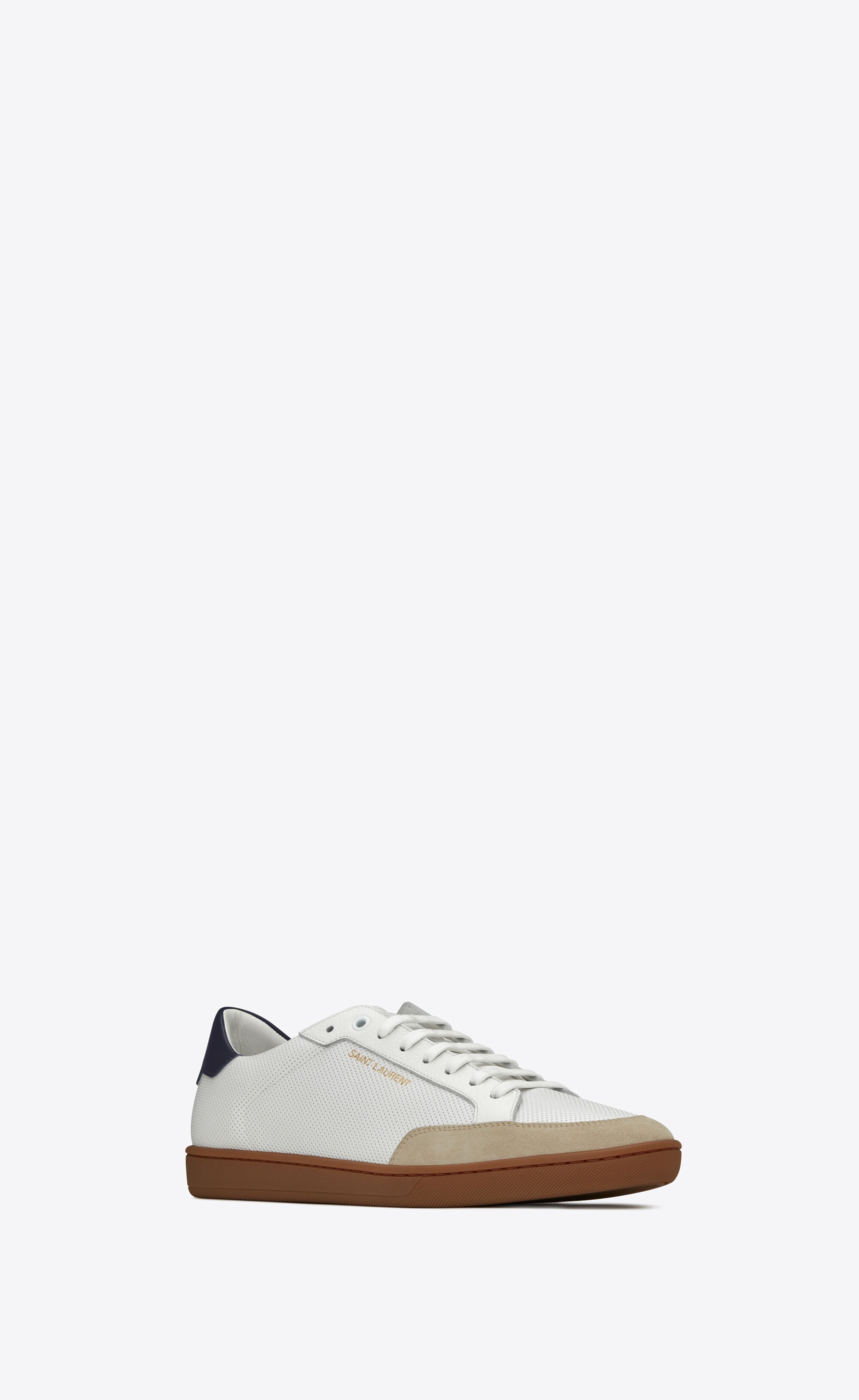 court classic sl/10 sneakers in perforated and smooth leather - 4