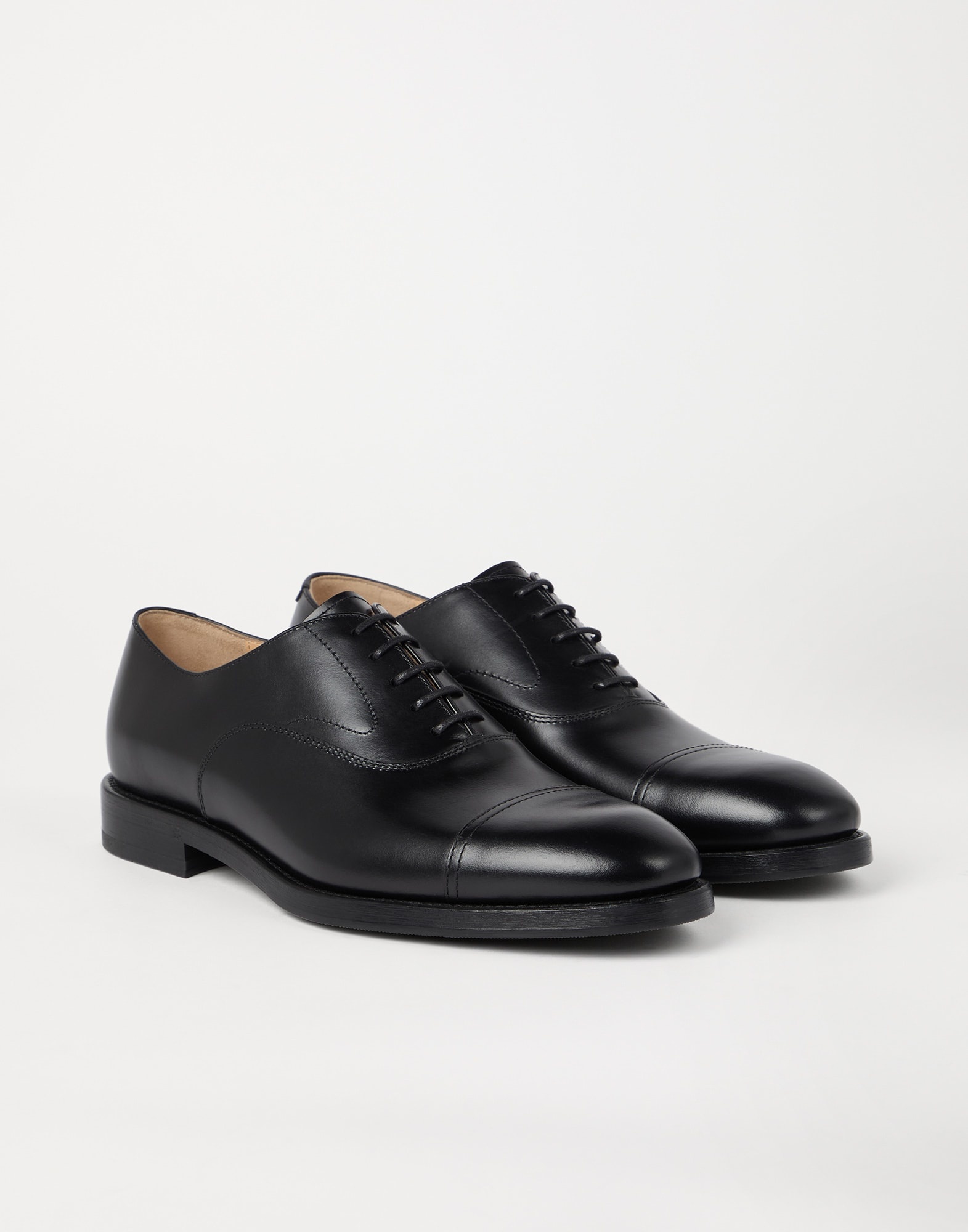 Smart calfskin cap toe Oxfords - 1