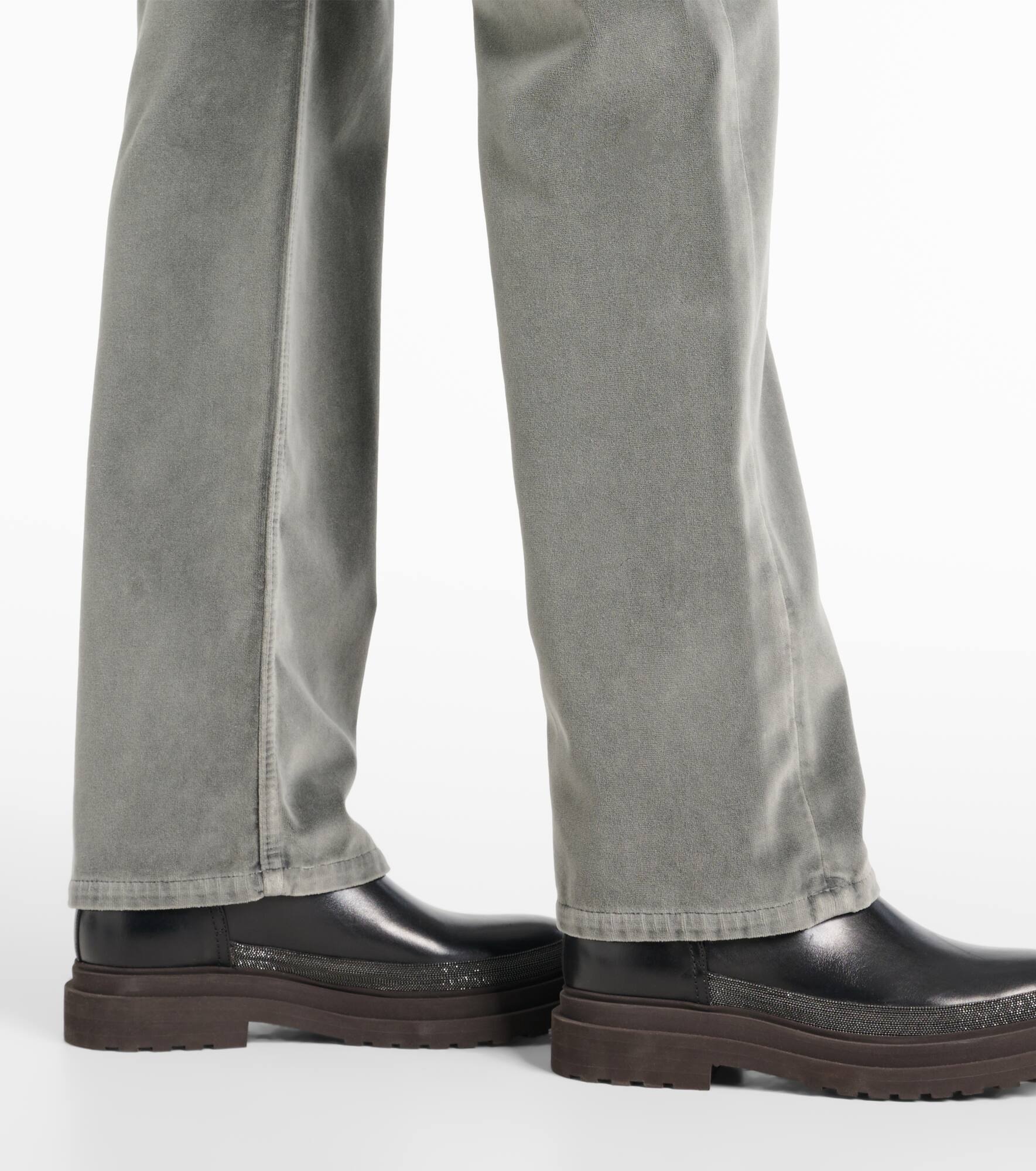 Velvet straight pants - 5