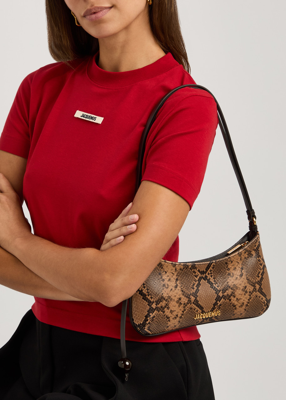 Jacquemus Le Bisou Perle Python-effect Leather Shoulder bag - 5