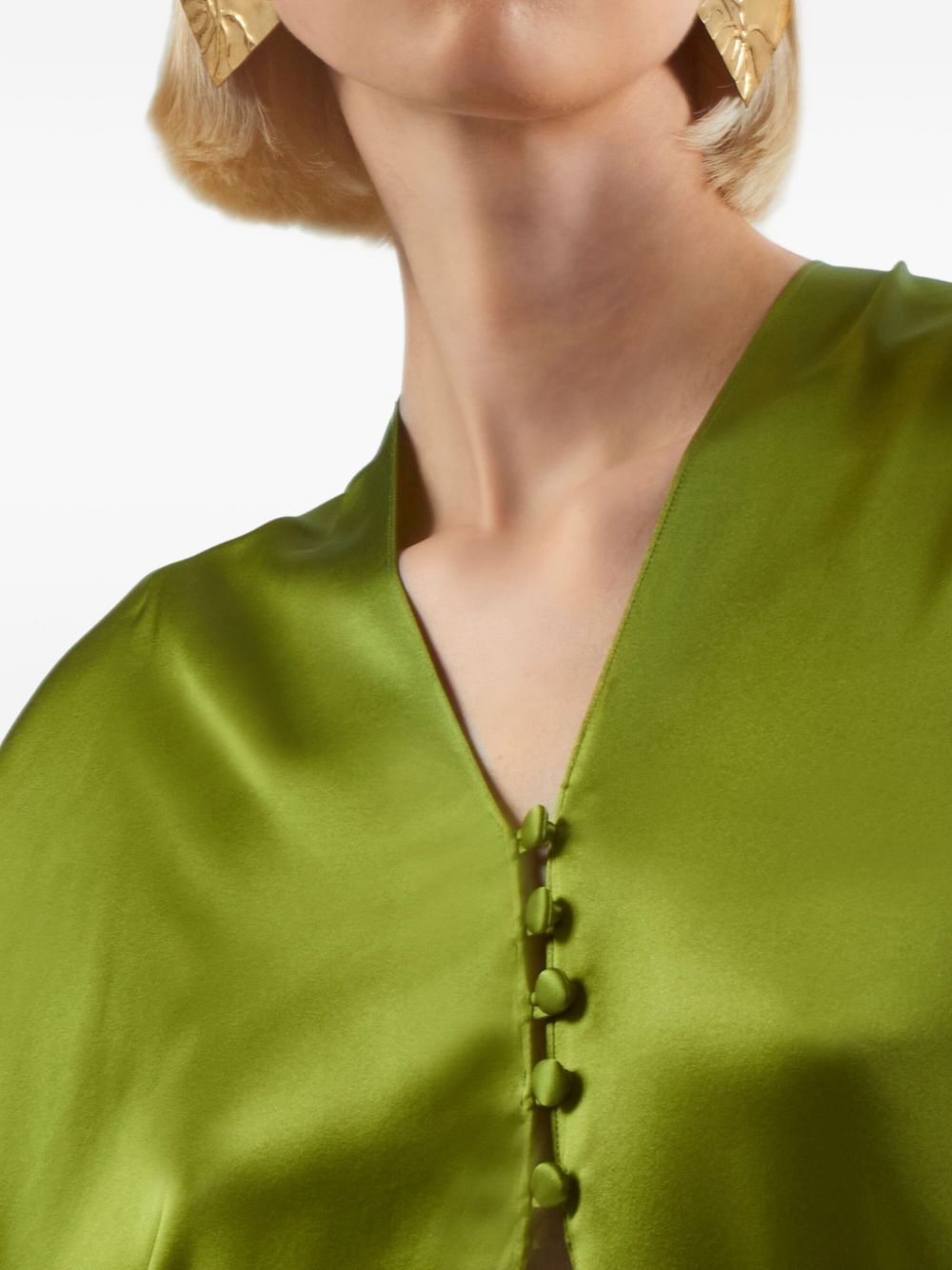 Azores button-front balloon-sleeve blouse - 5
