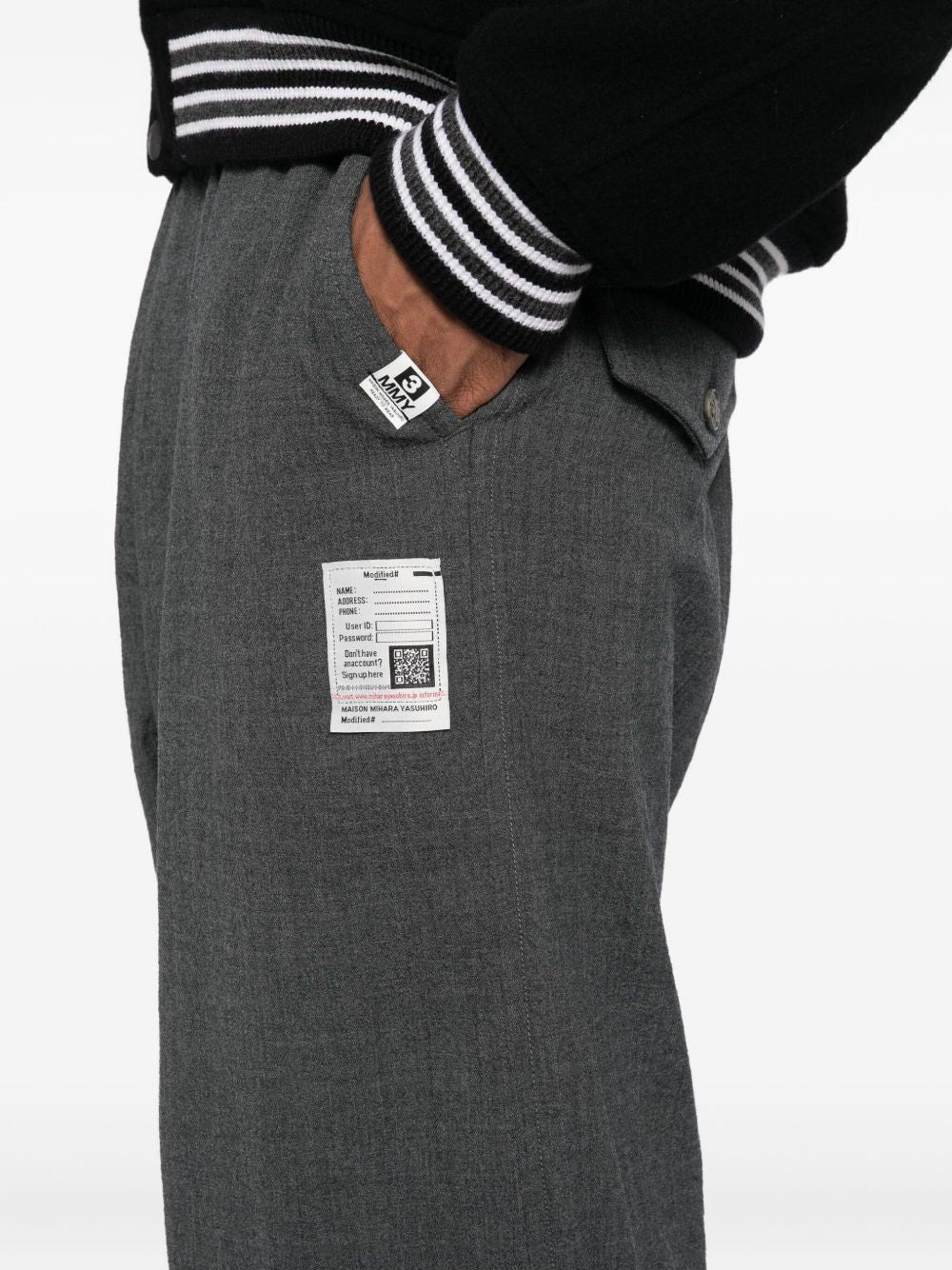 LOGO-PATCHED TAPERED-LEG TROUSERS - 5