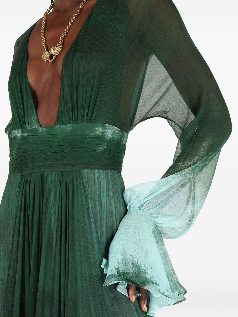 ruffled silk empire dress - 5