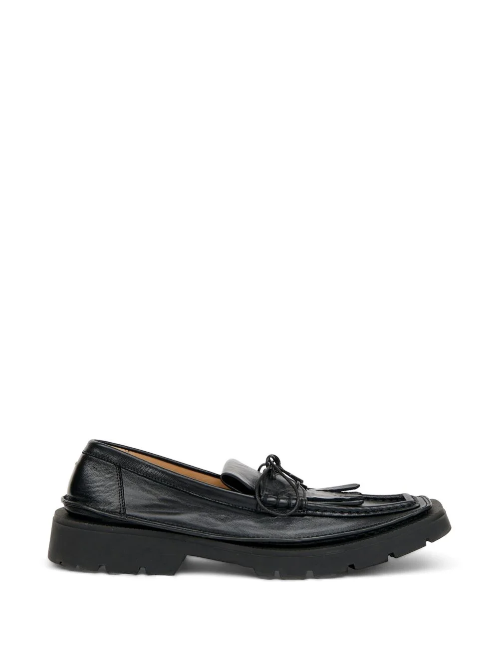 fringed leather loafers - 1