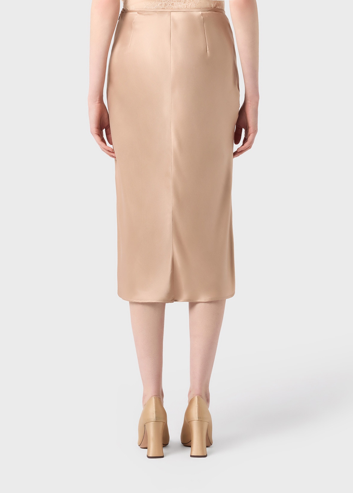 MIDI SKIRT IN SILK SATIN - 4