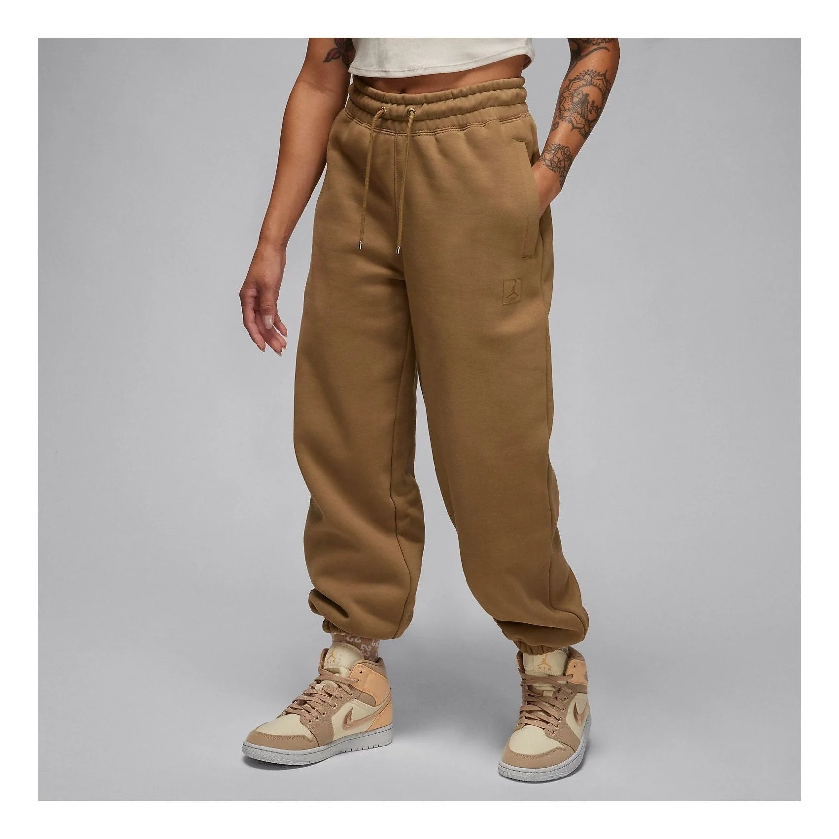 (WMNS) Air Jordan Flight Pants 'Brown Kelp' FB5114-395 - 1