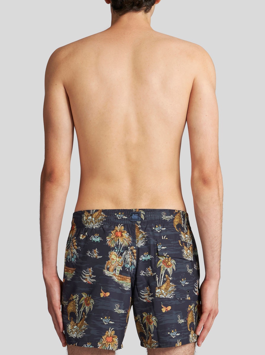 FIGURATIVE PATTERN SWIM SHORTS - 4