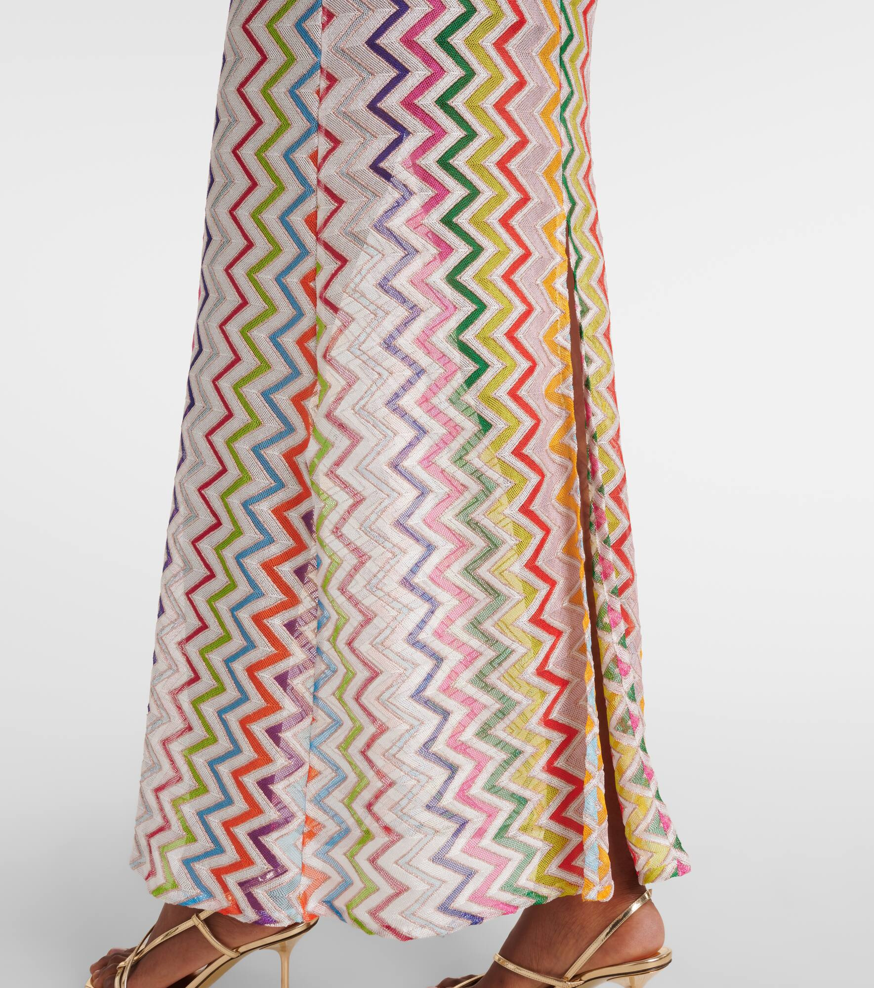 Zigzag open-back maxi dress - 5