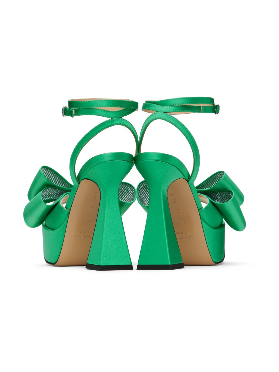 Green 'Le Cadeau' 140 Platform Heeled Sandals - 2