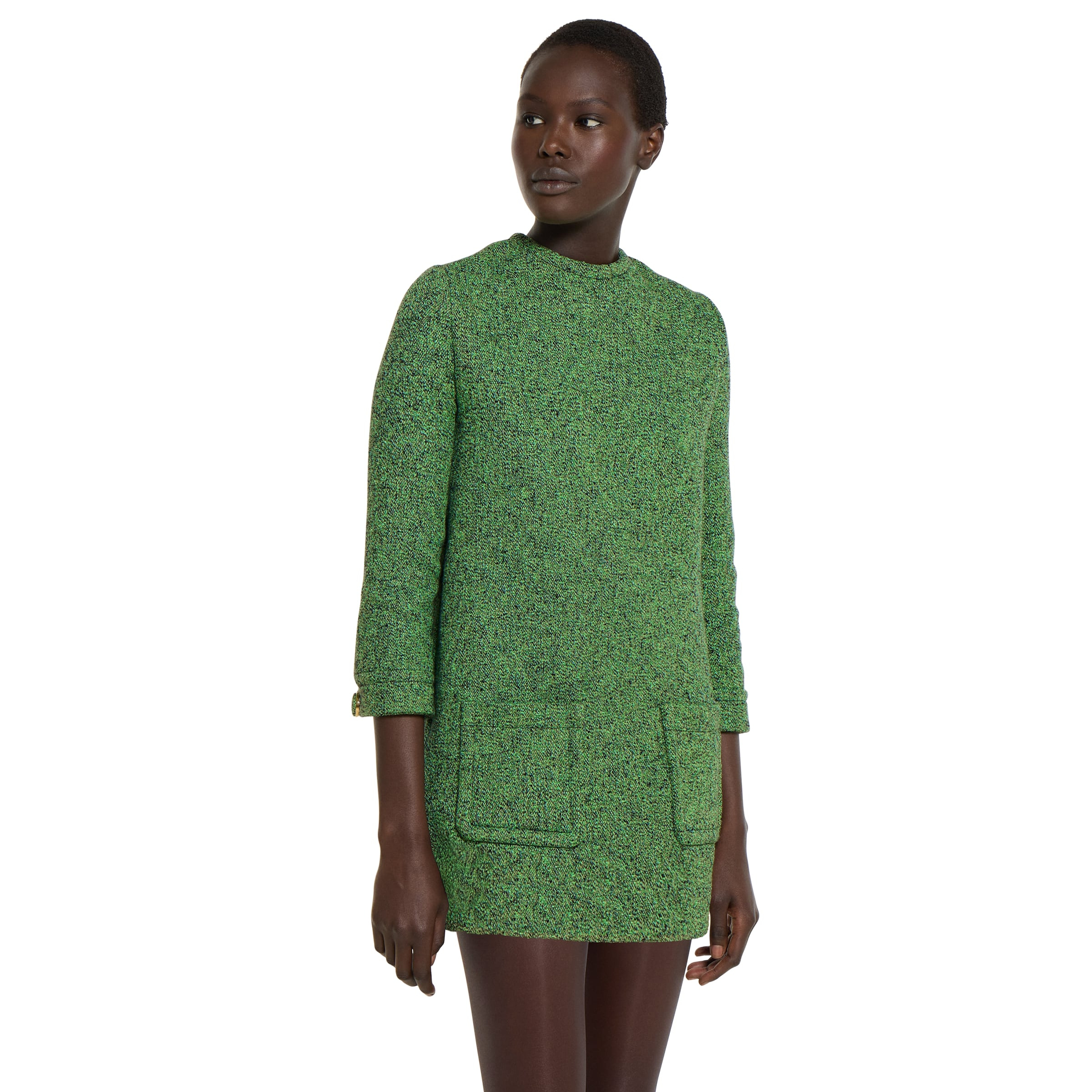 Cotton wool mouliné dress - 3