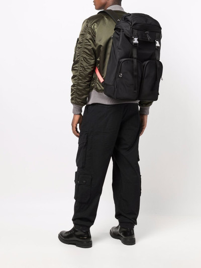 Diesel colour-block drawstring backpack outlook