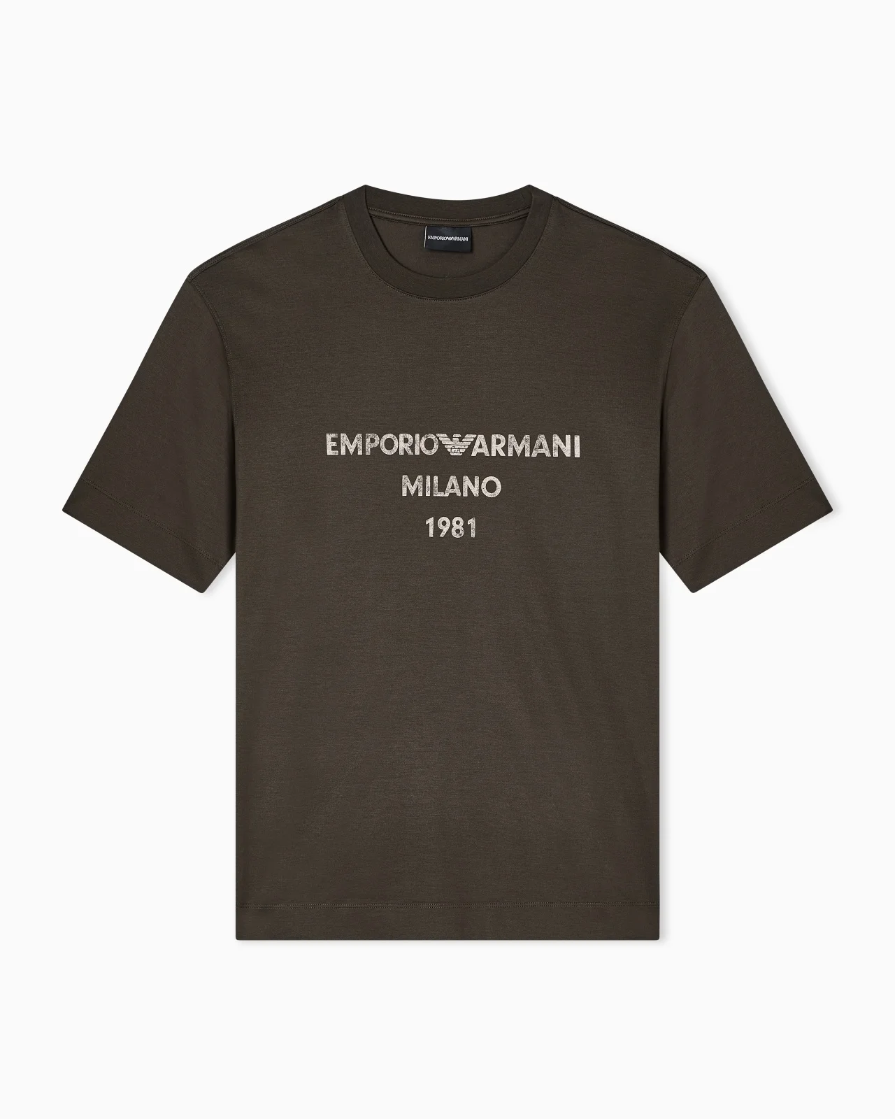 ASV LYOCELL T-SHIRT WITH VINTAGE-EFFECT LOGO PRINT - 1