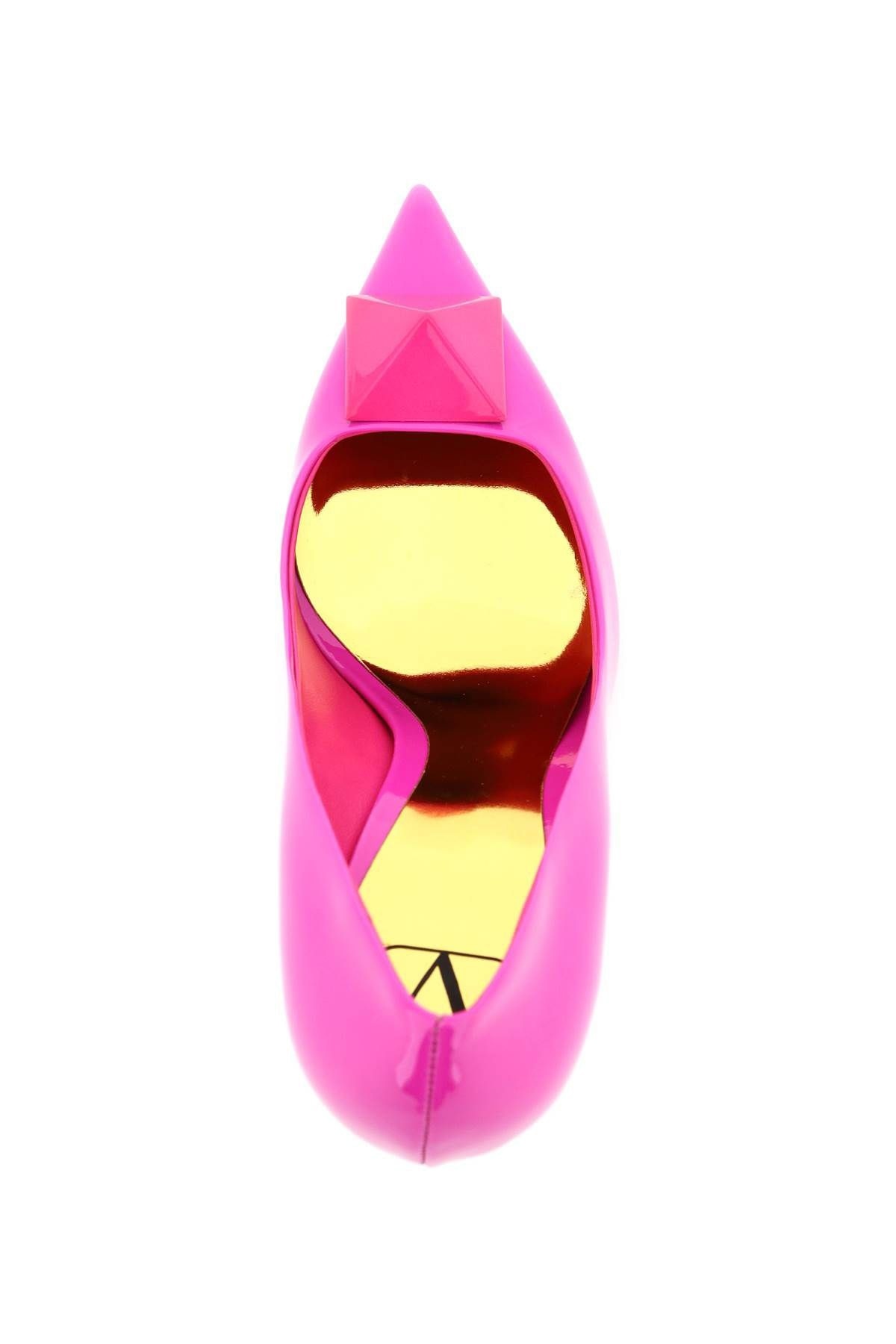 'PINK PP' PATENT LEATHER ONE STUD PUMPS VALENTINO GARAVANI - 3