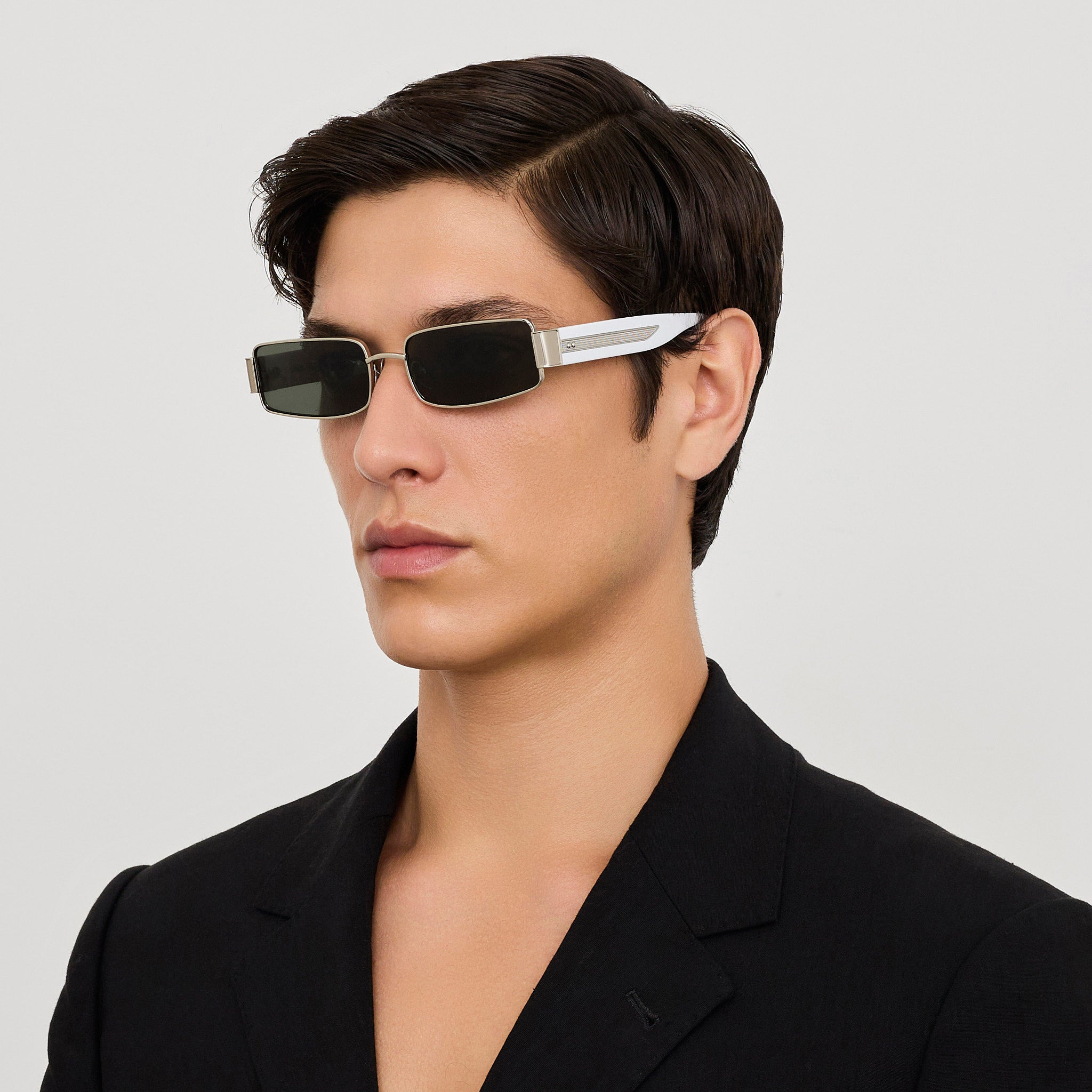 Kaia Sunglasses in Grey and White Gold - 4